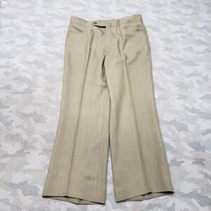 Jaymar Sansabelt Pants Mens 34x26‎ Green Bootcut Slacks Trousers Pockets